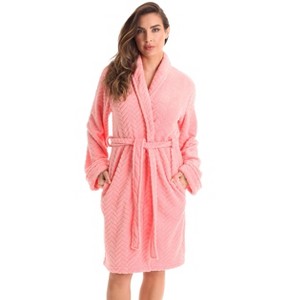 Just Love Womens Plush Solid Robe | Ladies Bathrobe - 1 of 3
