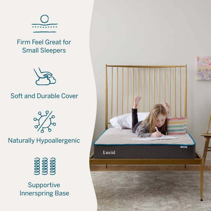 Lucid Comfort Collection 7" Innerspring Mattress, 5 of 15