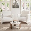 Loveseat Sofa for Living Room, Modern Boucle Upholstered Couch with Lumbar Pillow, Deep Seat Loveseat - 3 of 4