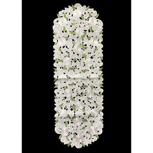 Jiallo Margarita Embroidered Cutwork Rectangular Table Runner, 14