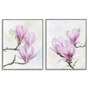 Stupell Industries Pink Magnolia Flower Blossoms, 16" x 20" - 1 of 4