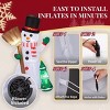 6.2FT Lighted Christmas Inflatable Decoration, Inflatable Snowman Holding Groom, Funny Blow Up Yard Decorations with Built-in LED Lights - 4 of 4