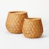Small Light Woven Round Basket - Threshold™ designed with Studio McGee - image 4 of 4