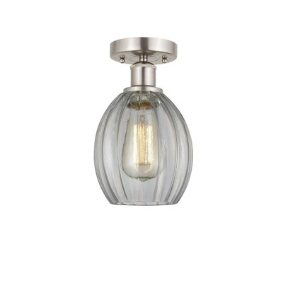 Eaton - 1 Light Semi-Flush Mount In Industrial Style-10.75 Inches Tall and 6 Inches Wide