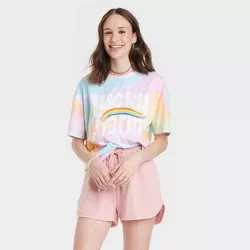 Women's Lucky Charms Oversized Short Sleeve Graphic T-Shirt - Tie-Dye