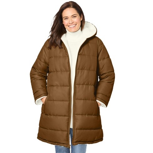 Woman within puffer jacket sales
