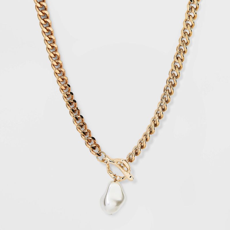 Pearl Pendant Necklace - A New Day&#8482; Gold, 1 of 6