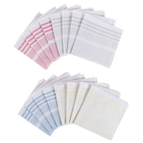 Hastings Home 100% Combed Cotton Woven Dish Cloths - Multiple Colors, 8 Pack