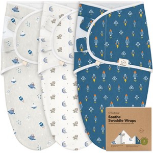 3pk Soothe Baby Swaddle 0-6 Months, Organic Baby Swaddle Sleep Sacks, Newborn, Infant Swaddle Sack - 1 of 4