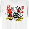 Halloween II Pumpkin skull, Michael Myers, Halloween II text, Slay all day, He's back, ink splash on White Short Sleeve Adult T-Shirt - 2 of 3