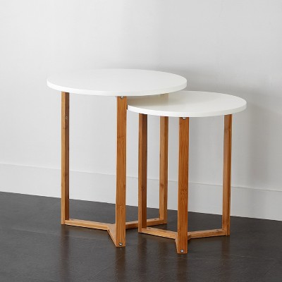 Project 101 Wooden Nesting Tables White 