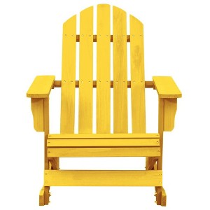 vidaXL Adirondack Rocking Chair Lounge Patio Chair for Garden Solid Wood Fir - Yellow - 1 of 4