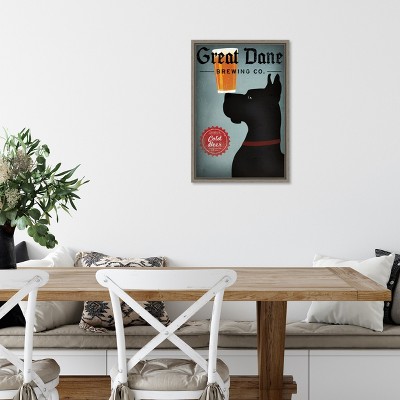 Amanti Art Great Dane Brewing Co by Ryan Fowler Canvas Wall Art Print Framed 16-in. x 23-in.
