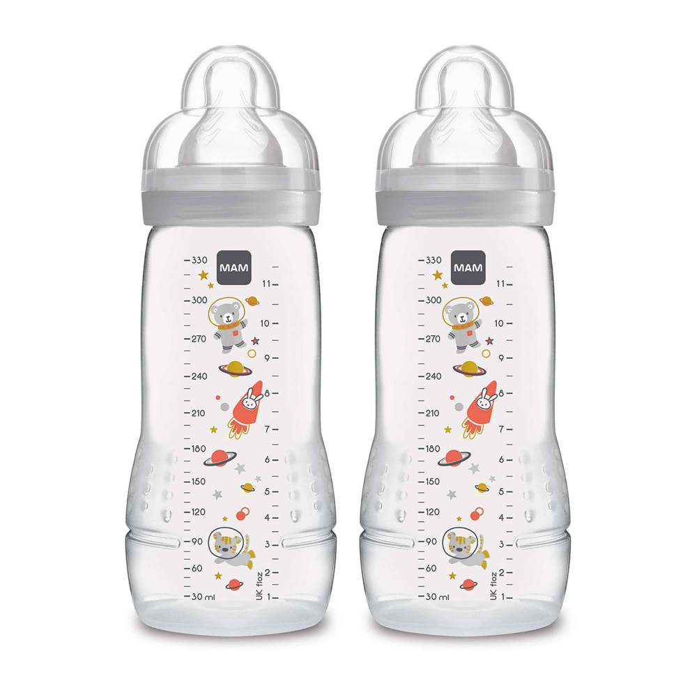 Photos - Baby Bottle / Sippy Cup MAM 11 fl oz Easy Active Baby Bottle - Unisex - 2pk 