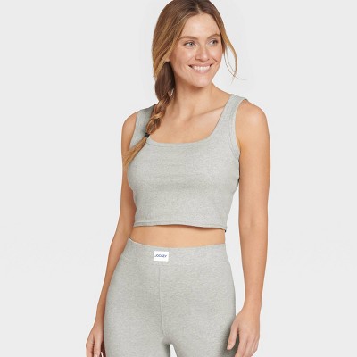 Jockey Generation™ Women's Cotton Stretch Lounge Cropped Tank Top - Gray XL