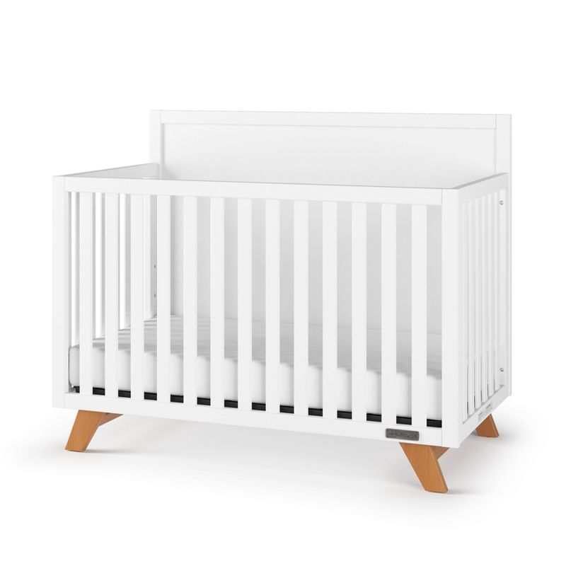 Child Craft SOHO Flat Top 4-in-1 Convertible Crib - White/Natural, 1 of 10