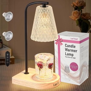 FAAYFIAN Adjustable Candle Warmer Lamp with Timer,Wood Base Metal Shade,Birthday Gifts for Women Mom - 1 of 4