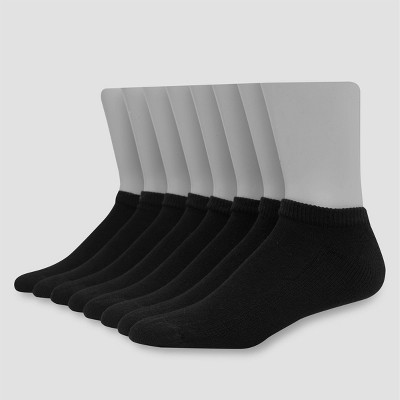 Men's Hanes Low Cut Socks With Freshiq 8pk - Black : Target