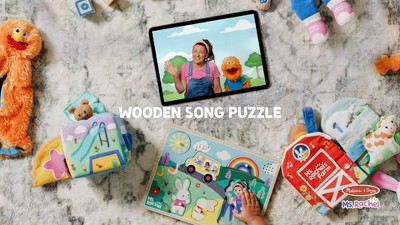 Ms. Rachel Melissa & Doug Bloques de madera de aprendizaje con letras, números y juegos y tarjetas de actividades para niñas y niños de 18 meses en adelante - Certificado FSC