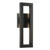 LamQee Black LED Wall Sconce Outdoor Large Modern Exterior Light Fixture Outside Lighting Sleek Dual Rectangle Indoor Light - 4 of 4