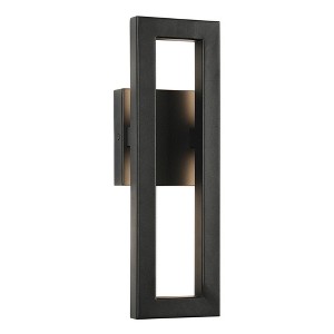 LamQee Black LED Wall Sconce Outdoor Large Modern Exterior Light Fixture Outside Lighting Sleek Dual Rectangle Indoor Light - 1 of 4