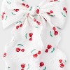 Textured Chiffon Cherry Bow Hair Barrette - Wild Fable™ White - 3 of 3