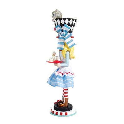 19.5" Multicolor Wooden Alice in Wonderland Nutcracker