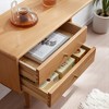 70-Inch TV Cabinet with Glass Doors,Two Drawer Storage Space, North America A-Grade Solid Beech Cabinet, TV Stand for Living Room, Easy Assembly - 2 of 4
