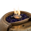 Teamson Home Outdoor 22 Inch Water Fountain Pot with Fire Pit and Fire Glass, Brown - 4 of 4