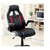 TiramisuBest Comfort Adjustable Black & Red Office Chair with Padded Armrests, Metal, Contemporary Style, Pneumatic Height, Sturdy Wheels - 2 of 4