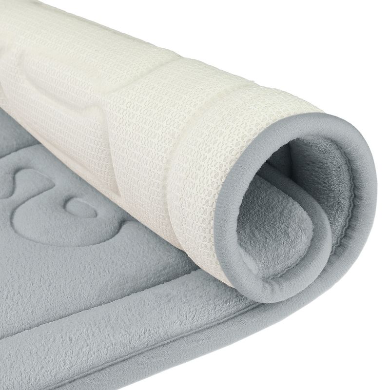 Unique Bargains Memory Foam Water Absorbent Quick Dry Non-Skid Bottom Soft Bathroom Rugs, 4 of 7