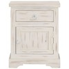vidaXL Bedside Cabinet White 15.7"x11.8"x19.7" Solid Mango Wood - 3 of 4