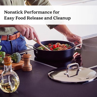 Alva Maestro 9.5" Gray Ceramic Nonstick Sauté Pan with Stainless Steel Lid
