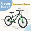 RISOKEYS 24 Inch Kids Mountain Bike, Kids' Bicycles for Girls & Boys Bikes Ages 8-12, Mountain Bikes Single Speed & Front and Rear Disc Brakes, - 3 of 4