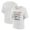 NFL Miami Dolphins Women's Oatmeal Heather Rolled Sleeve T-Shirt - 3 of 3