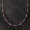 Pure Collection by Ross-Simons 6.00 ct. t.w. Pink Tourmaline Bead Station Necklace in 14kt Yellow Gold - 2 of 4
