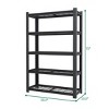 FONTOI 72"H Storage Racks with Wheels, 5 Tiers Freestanding Wire Shelf Unit, Mesh Organizer Rack for Kitchen, Garage, Black, 35.4"*15.8"*72" - 3 of 4
