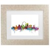 Trademark Fine Art Michael Tompsett St. Louis Missouri Skyline Matted Framed Art - 2 of 4