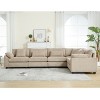 VYNXARIA Oversized Modular Sectional Sofa Couch Set,L-shaped Sofa Sectional,5 Seater Sofa for Living Room Upholstered Sofa Set with 7 Pillows,Brown - 2 of 4