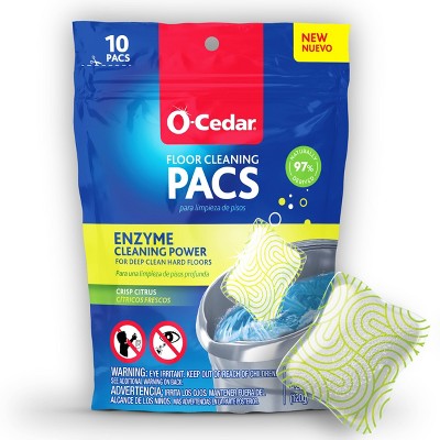 O-Cedar Crisp Citrus PACS Hard Floor Cleaner - 10ct