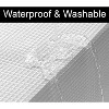 Home Mart Goods White Waffle Weave Geometric Washable Thick Fabric Shower Curtain - 70" x 72" - 3 of 4