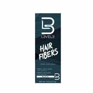 L3 Hair Fibers - Cover Bald Spot or Thinning Hair - Natural Looking Finish - Instant Grey Coverage and Thicker Hair (Black) - 1 of 3