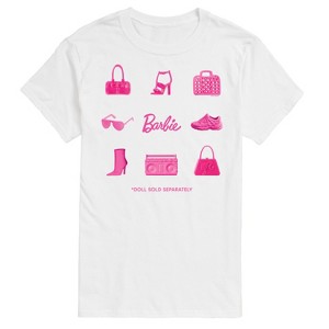 Men's - Barbie - Iconic Purse, Shoes, Sunglasses, & Boombox Short Sleeve Graphic T-Shirt - 1 of 4