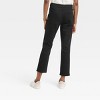 Women's High-Rise Slim Straight Jeans - Universal Thread™ Black  - image 2 of 4