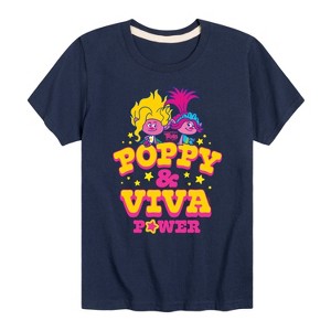 Boys' - Trolls - Poppy and Viva Power Short Sleeve Graphic T-Shirt - 1 of 4