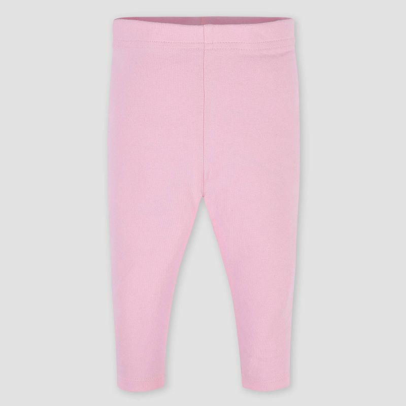 Gerber Baby Girls' 3pk Leggings - Black/Pink/Gray, 5 of 6