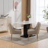 SEYNAR Modern Glam PU Leather Dining Chair or Vanity Chair Set of 2 with Rear Handle - 4 of 4