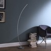 62.25-Inch Bradie Brushed Nickel LED Arc Tube Floor Lamp - 3 of 4
