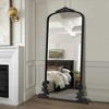 MAYEERTY Full-Length Mirror Iron Carved Right Angle Arch Black 68x29x1in No Stand - 3 of 4