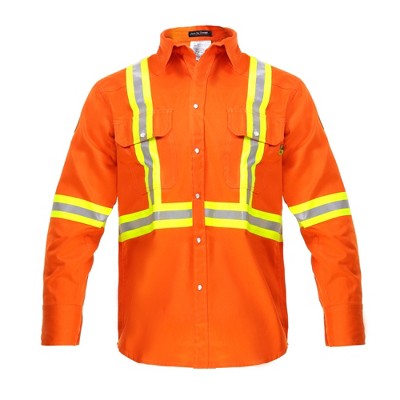 Flame Resistant FR High Visibility Hi Vis Shirt - 88% C/12% N - 7oz
